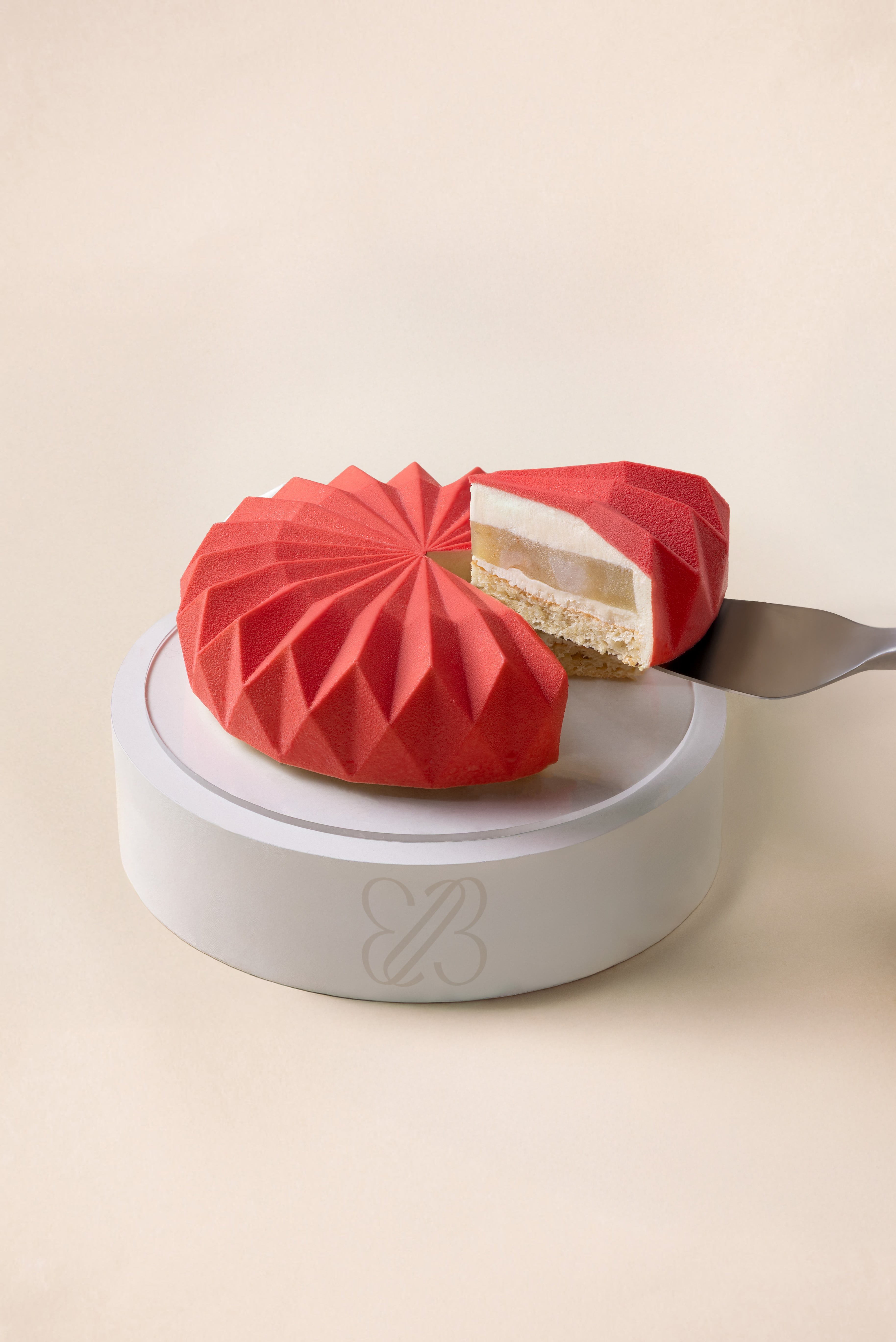 Chamomile Lychee Origami Cake